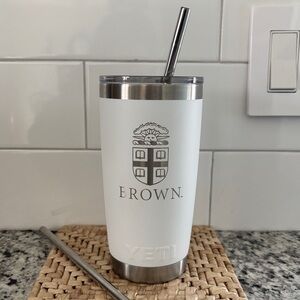 Yeti Rambler 20oz Tumbler with Brown University Logo